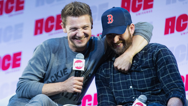 Chris Evans and Jeremy Renner at Comic-Con