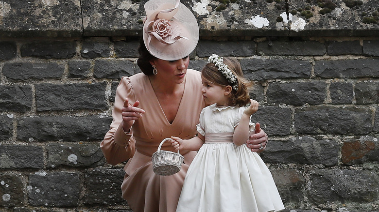 Kate and Charlotte at Pippa's wedding