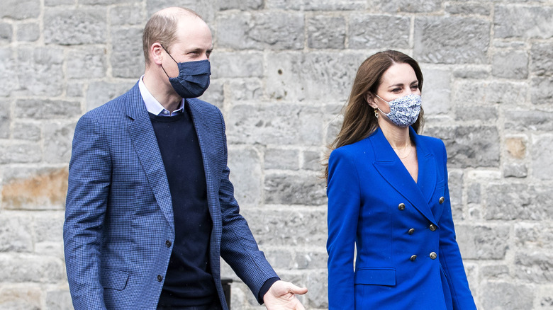 Prince William and Princess Catherine walking