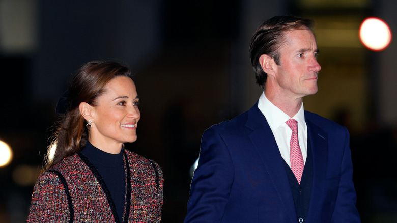 Pippa Middleton and James Matthews walking