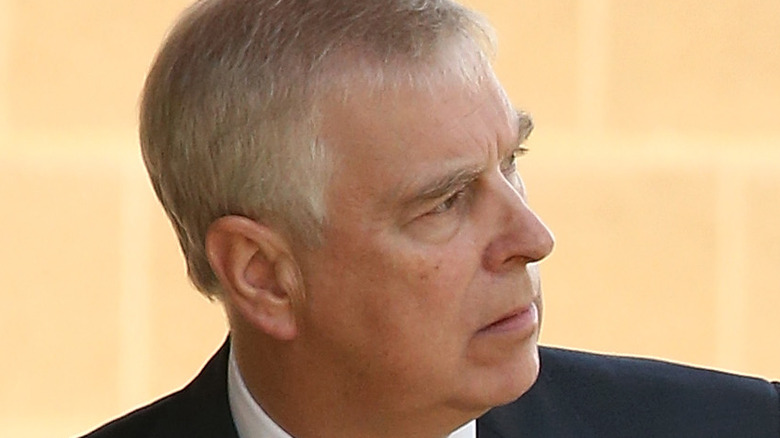 Prince Andrew looking sideways