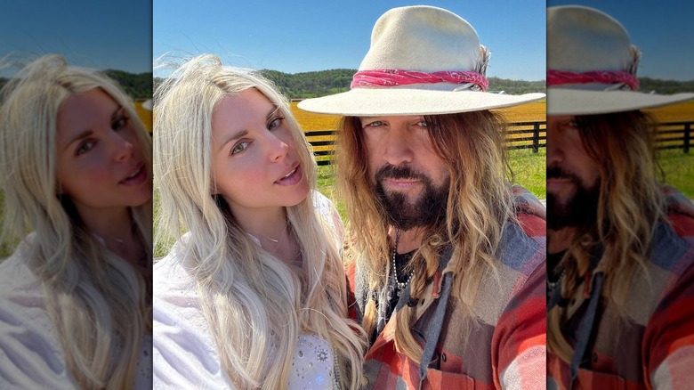 Firerose and Billy Ray Cyrus in outdoor selfie