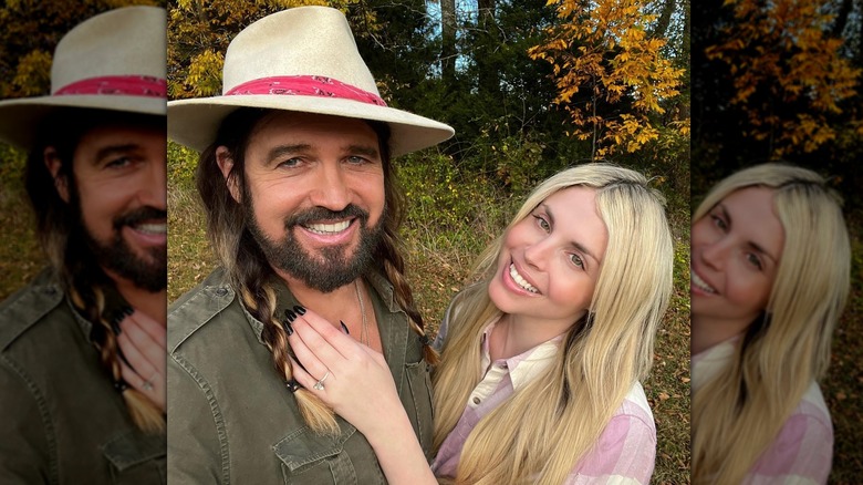 Selfie of Billy Ray Cyrus and Firerose smiling