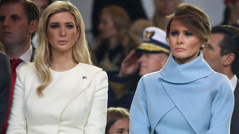 Ivanka Trump and Melania Trump standing next to each other