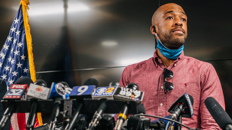 Mandela Barnes at speaking event