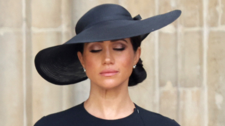 Meghan Markle crying at Queen Elizabeth II's funeral