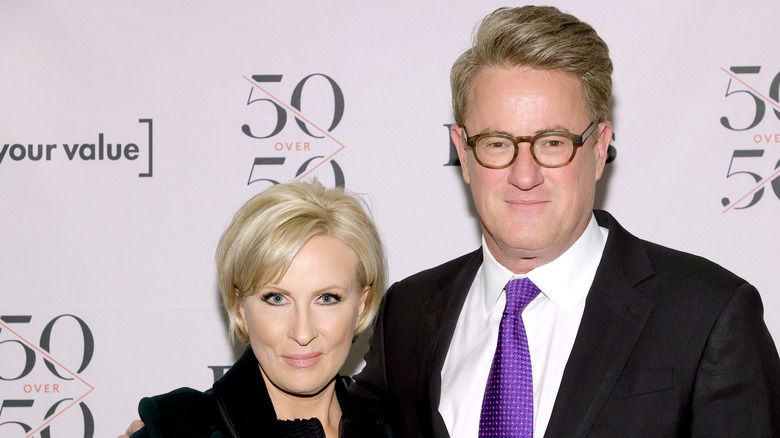 Joe Scarborough and Mika Brzezinski smiling