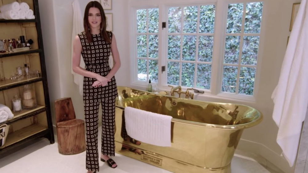 Kendall Jenner and her gold bathtub