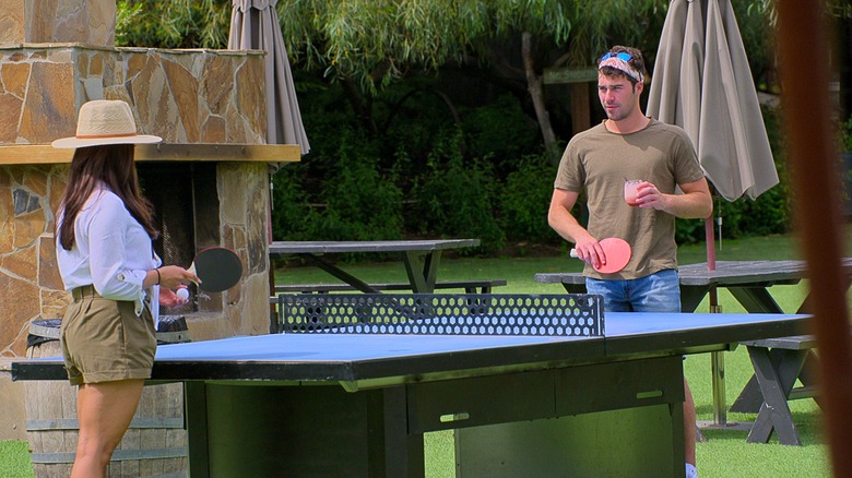 Zanab and Cole playing ping pong