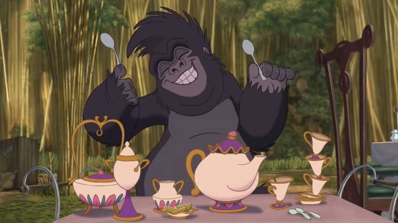 Mrs. Potts and Chip in Tarzan in Disney crossover