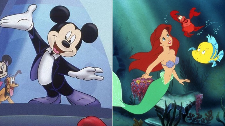 Mickey Mouse, The Little Mermaid characters