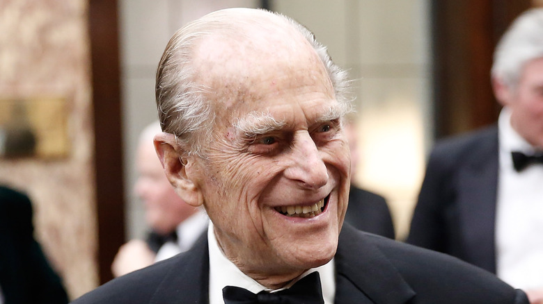 Prince Philip smiling at party