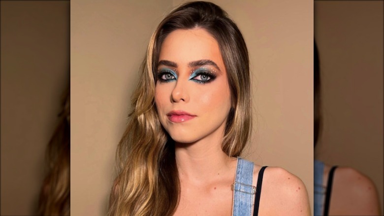 girl with blue makeup