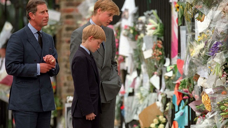 Charles at Diana's funeral