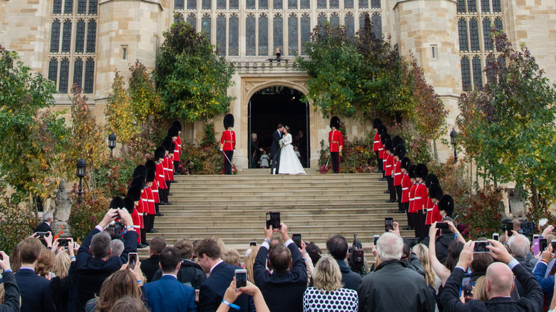 Princess Eugenie wedding crowd