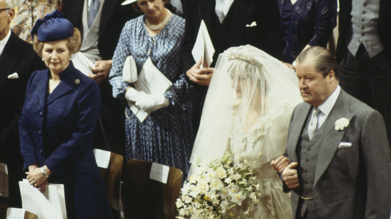 Margaret Thatcher at the royal wedding 