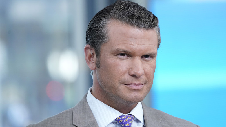 Pete Hegseth slightly smiling