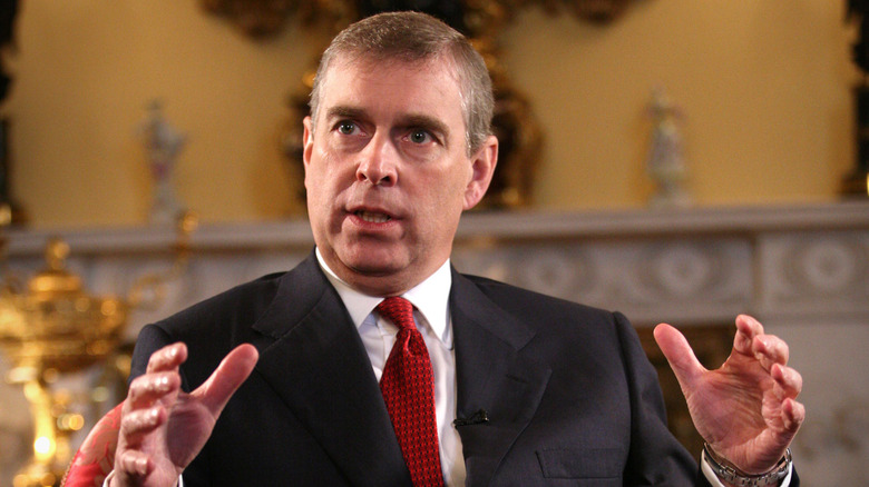 Prince Andrew suit interview talking 