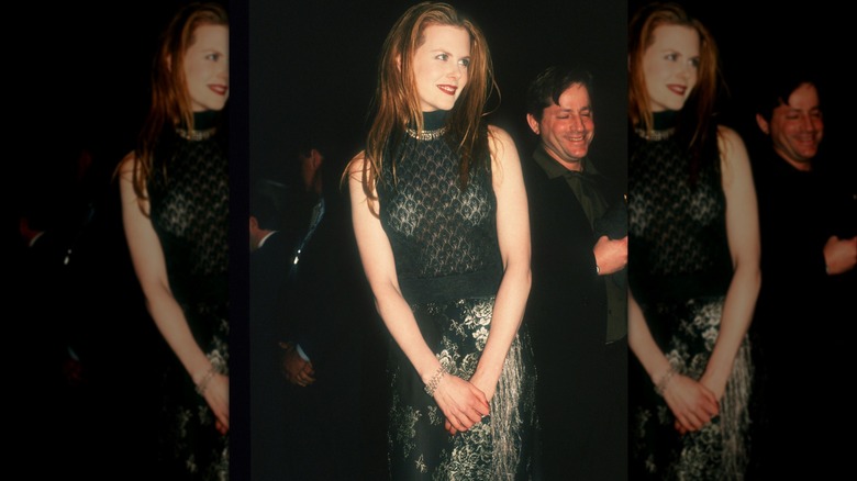 Nicole Kidman in a sheer black dress