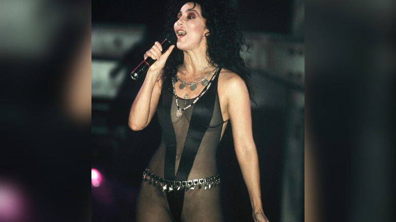 Cher from "If I Could Turn Back Time" video