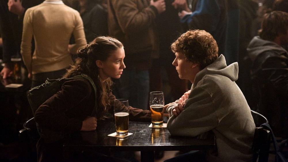 Rooney Mara and Jesse Eisenbern in The Social Network