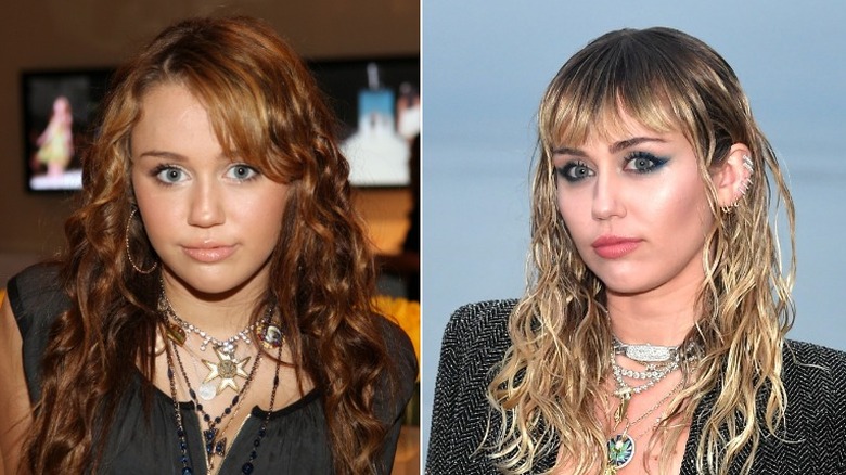 Miley Cyrus, who underwent a dramatic celebrity transformation