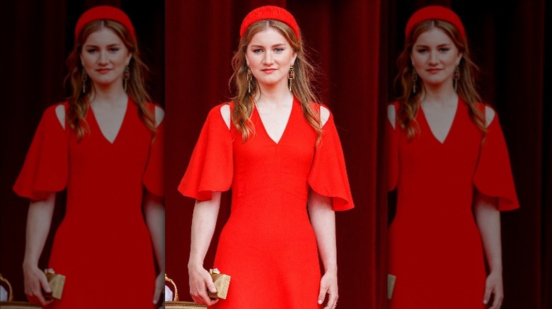 Princess Elisabeth in a red dress