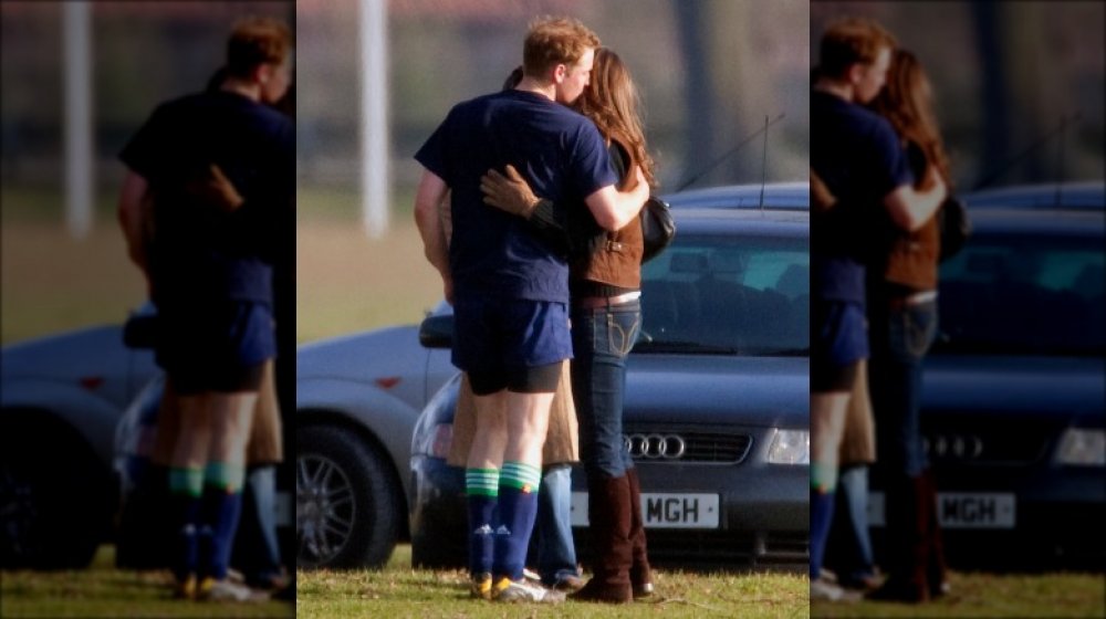 Prince William  and Kate Middleton sharing an epic royal kiss