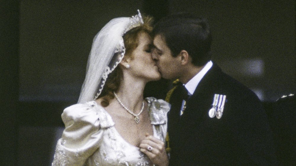 Prince Andrew and Sarah Ferguson sharing an epic royal kiss