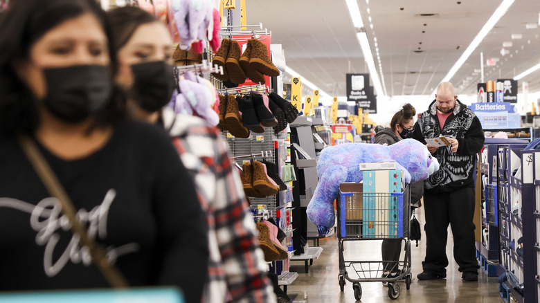 Shoppers at Walmart