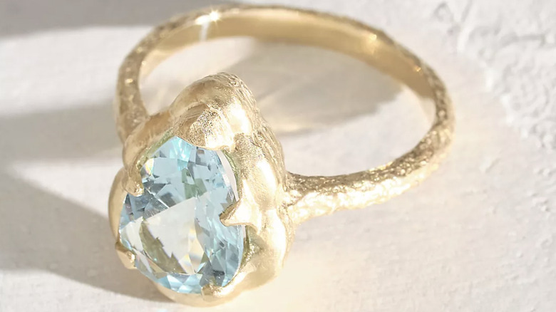 LH x FP Baby Water Drop Aquamarine Queen Ring