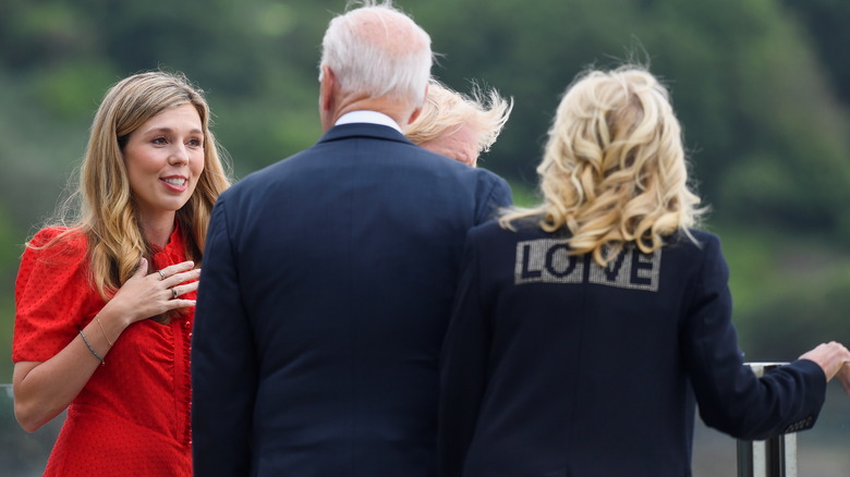 Carrie Johnson, Boris Johnson, Joe & Jill Biden