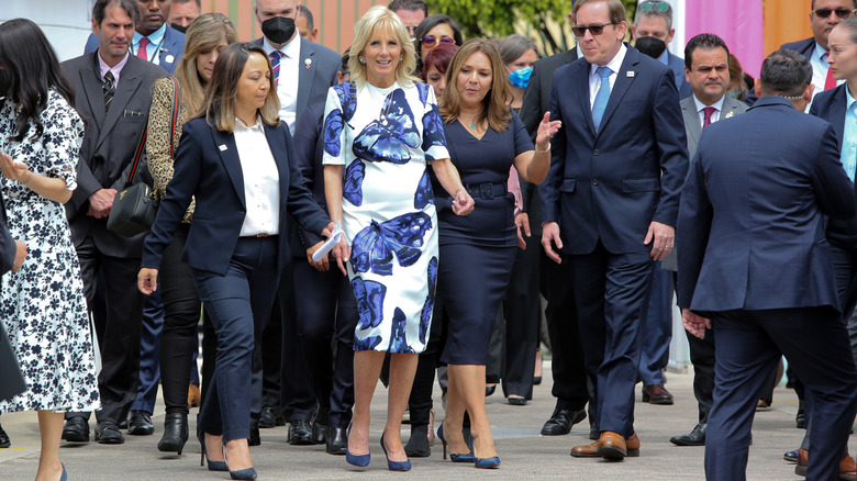 Jill Biden in Brandon Maxwell dress