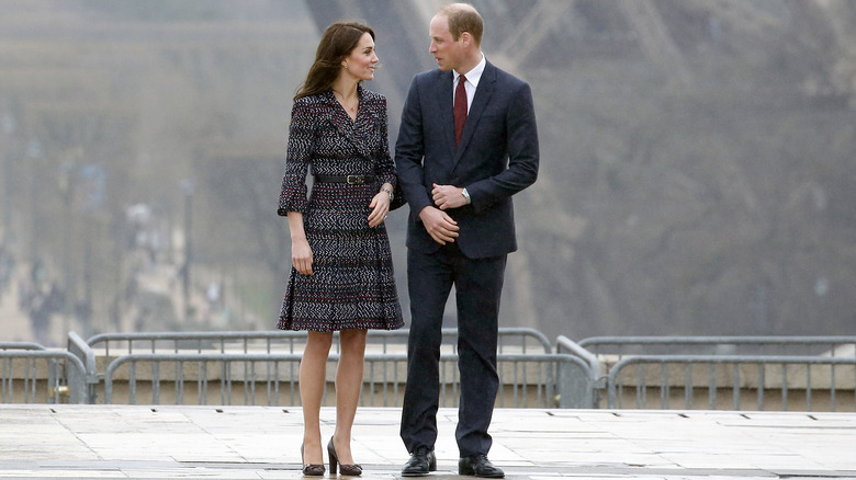 Kate Middleton and Prince William speaking