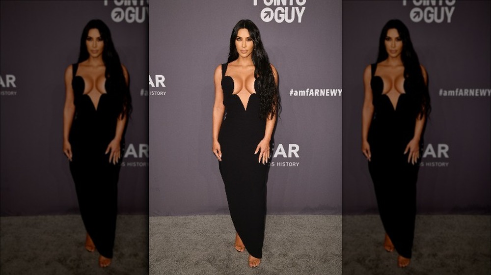 Kim Kardashian at the 21st amFAR gala