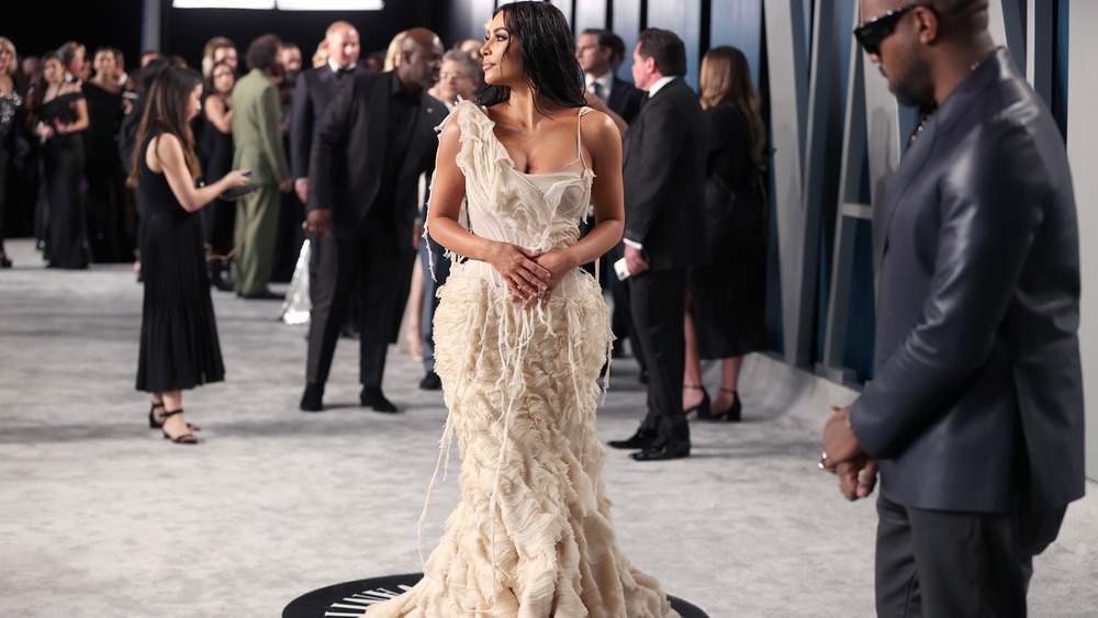 Kim Kardashian at the 2019 Vanity Fair Oscar party