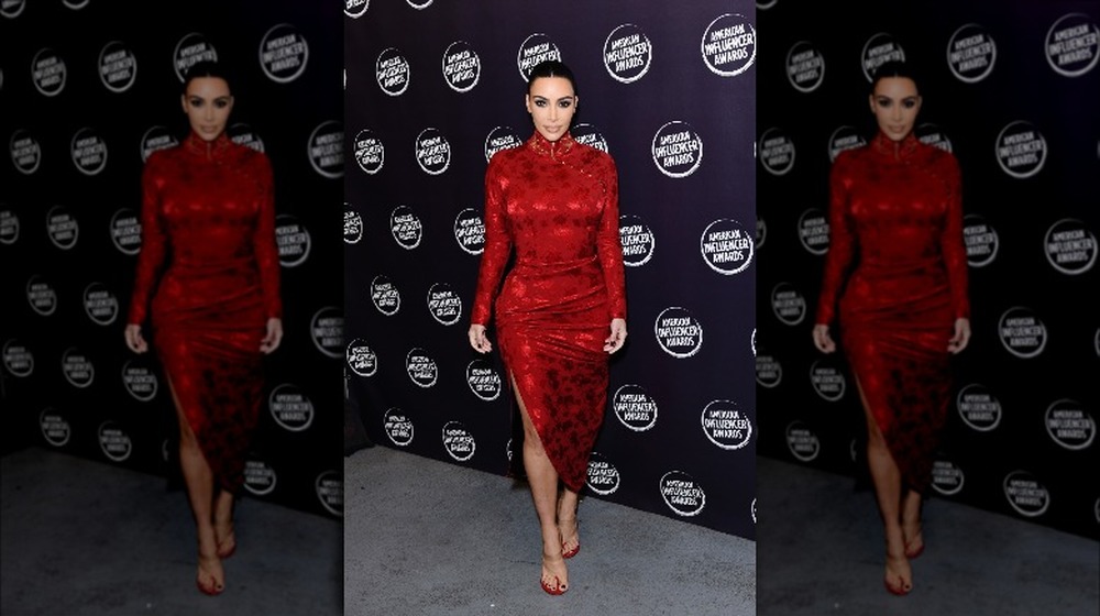 Kim Kardashian in a Dior dress