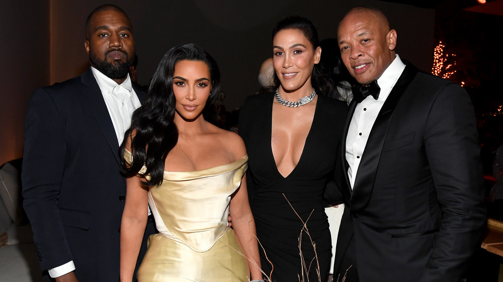 Kim Kardashian and friends at Diddy's 50th birthday party