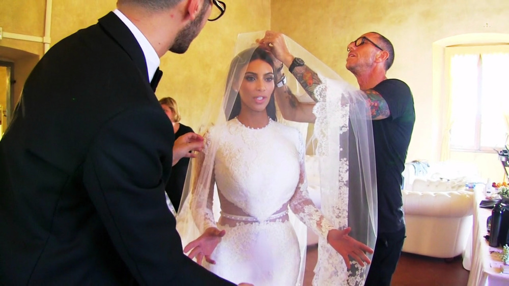 Kim Kardashian preparing to get married on her wedding day