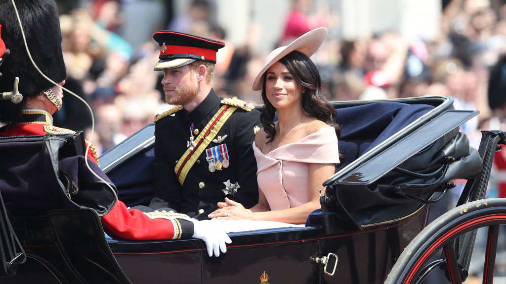 Prince Harry and Meghan Markle at Trooping the Colour