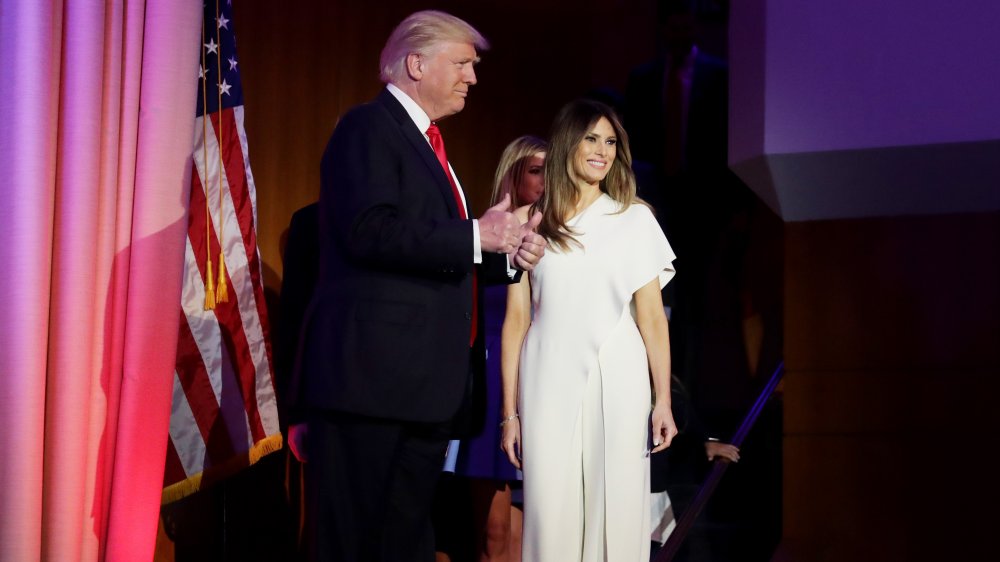 Melania Trump and Donald Trump on Election Night