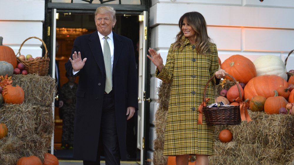 Melania Trump and Donald Trump on Halloween in 2018