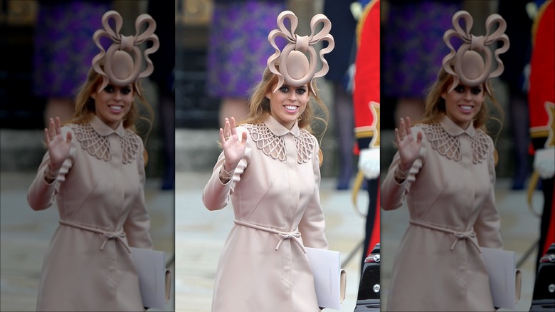 Princess Beatrice wearing a funky fascinator 