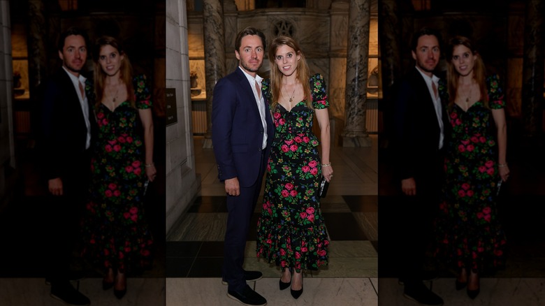 Princess Beatrice and her husband posing