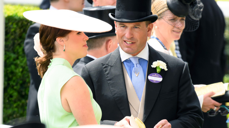 Princess Eugenie with Peter Phillips