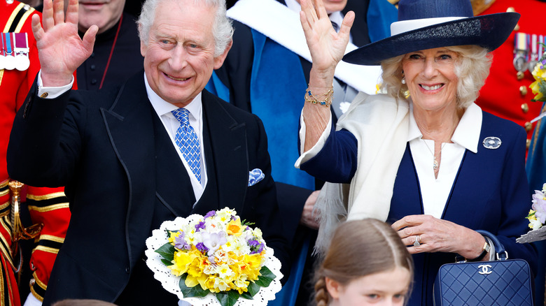 Camilla in Bruce Oldfield