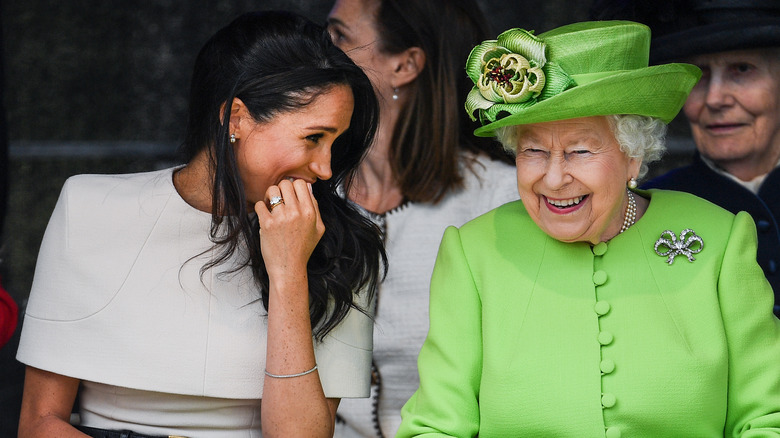Meghan Markle and Queen Elizabeth share a laugh