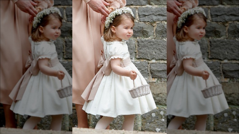 Princess Charlotte in bridesmaid ensemble