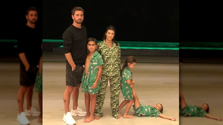 Kourtney Kardashian and family