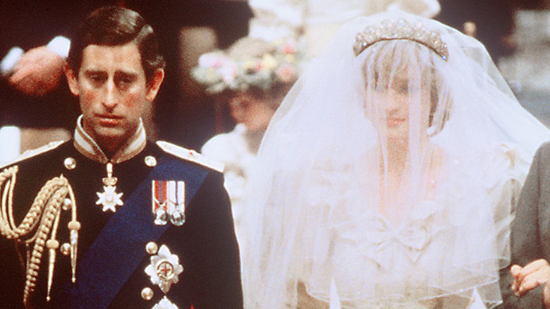 Prince Charles, Princess Diana on wedding day